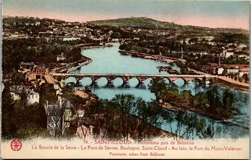 38502 - Frankreich - Saint Cloud , Panorama pris de Bellevue - nicht gelaufen