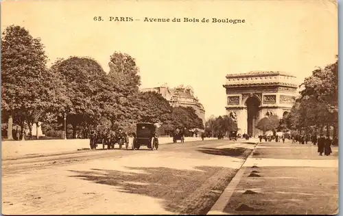 38514 - Frankreich - Paris , Avenue du Bois de Boulogne - nicht gelaufen