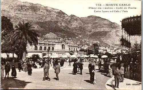 38519 - Monaco - Monte Carlo , Place du Casino , Cafe de Paris - nicht gelaufen