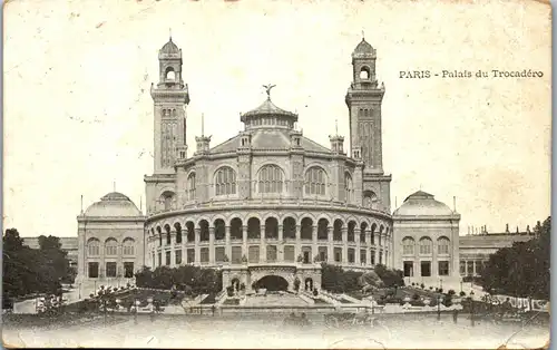 38528 - Frankreich - Paris , Palais du Trocadero - gelaufen 1907