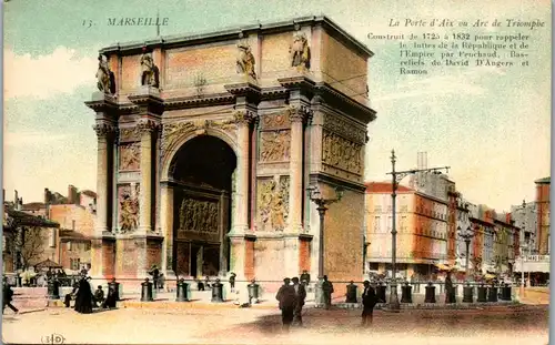 38531 - Frankreich - Marseille , La Porte d'Aix ou Arc de Triomphe - nicht gelaufen