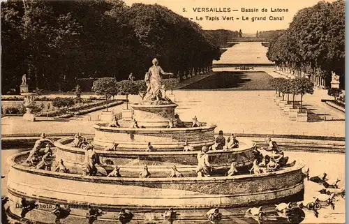 38542 - Frankreich - Versailles , Bassin de Latone , Le Tapis Vert , Le grand Canal - nicht gelaufen