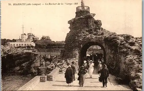 38553 - Frankreich - Biarritz , Le Rocher de la Vierge - nicht gelaufen