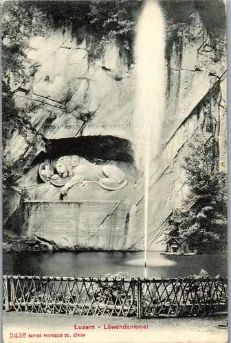 38570 - Schweiz - Luzern , Löwendenkmal - nicht gelaufen