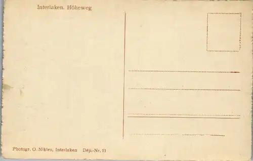 38578 - Schweiz - Interlaken , Hohenweg - nicht gelaufen