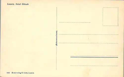 38590 - Schweiz - Luzern , Hotel Gütsch - nicht gelaufen