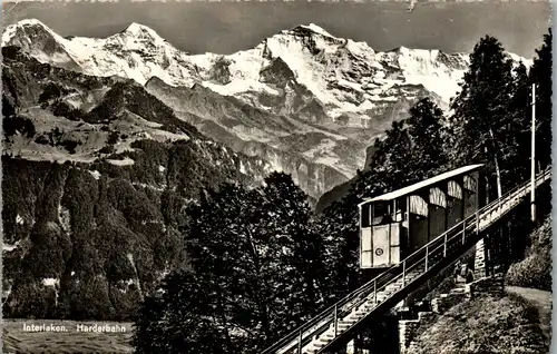 38598 - Schweiz - Interlaken , Harderbahn - gelaufen 1953