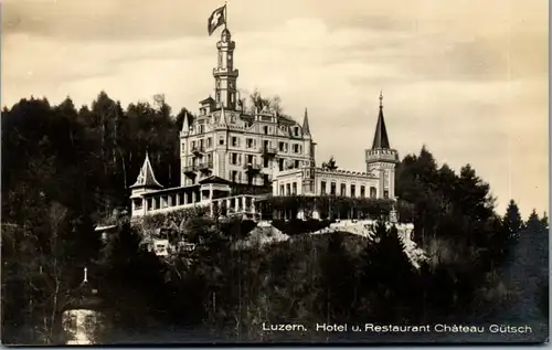 38599 - Schweiz - Luzern , Hotel u. Restaurant Chateau Gütsch - nicht gelaufen