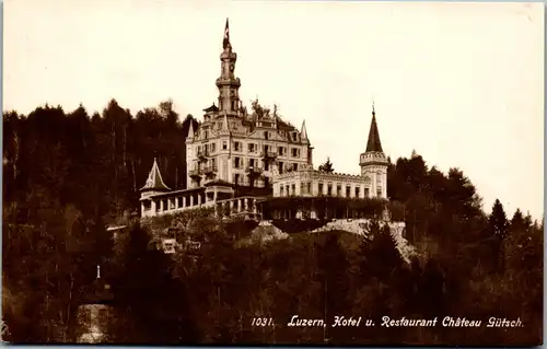 38604 - Schweiz - Luzern , Hotel u. Restaurant Chateau Gütsch - nicht gelaufen