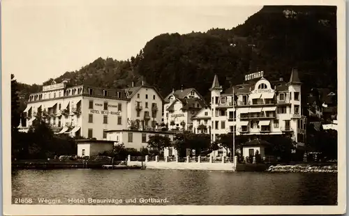 38608 - Schweiz - Weggis , Hotel Beaurivage und Hotel Gotthard - nicht gelaufen