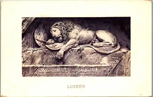 38614 - Schweiz - Luzern , Löwendenkmal - nicht gelaufen
