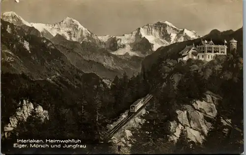 38617 - Schweiz - Interlaken , Heimwehfluh , Eiger , Mönch und Jungfrau - nicht gelaufen
