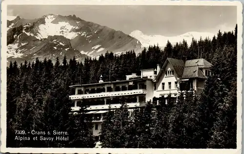 38635 - Schweiz - Crans Montana , Crans sur Sierre , Alpina et Savoy Hotel - nicht gelaufen