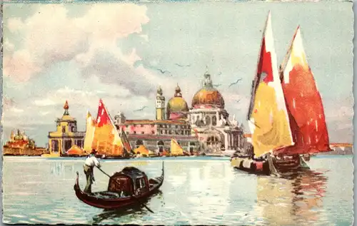 38643 - Künstlerkarte - Venezia , Chiesa della Salute - nicht gelaufen