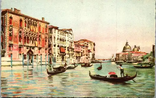 38648 - Künstlerkarte - Venezia , Canal Grande e Chiesa della Salute - nicht gelaufen