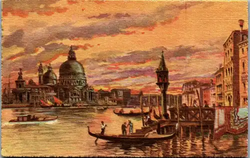 38649 - Künstlerkarte - Venezia , Tramonto sul Canal Grande - nicht gelaufen