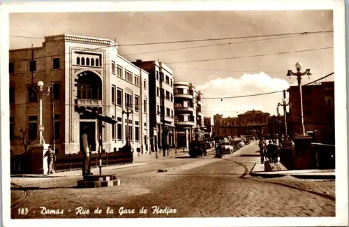 38721 - Syrien - Damascus , Damas , Rue de la Gare de Hedjar - nicht gelaufen