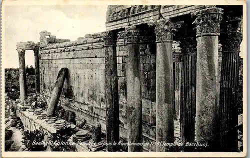 38722 - Libanon - Baalbeck , Temple of Bacchus , Trembling , Tremblement - nicht gelaufen