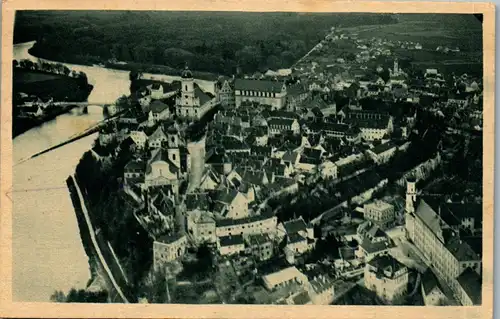 38777 - Deutschland - Neuburg a. D. , Flugzeugaufnahme , Flug-Postkarte - gelaufen 1924