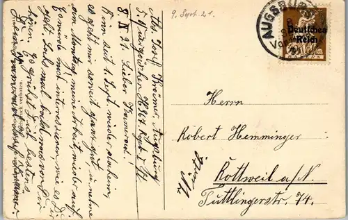 38780 - Deutschland - Augsburg , Partie beim Jakobertor - gelaufen 1921