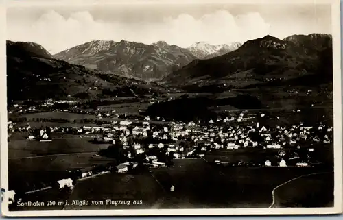 38792 - Deutschland - Sonthofen im Allgäu vom Flugzeug aus - gelaufen 1934