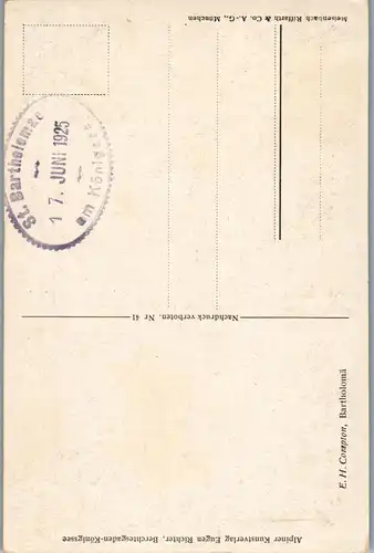 38796 - Künstlerkarte - Bayern , St. Bartholomä am Königsee , signiert E. Harrison Compton - nicht gelaufen 1925