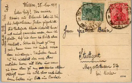 38812 - Deutschland - Wolfegg , Württemberg , Schloß - gelaufen 1919