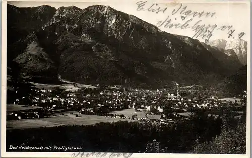 38814 - Deutschland - Bad Reichenhall mit Predigtstuhl , Panorama - gelaufen 1928