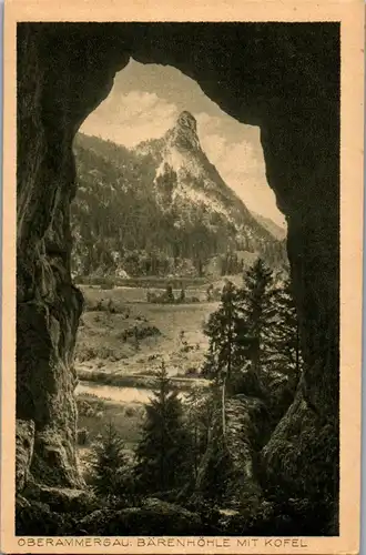 38835 - Deutschland - Oberammergau , Bärenhöhle mit Kofel - nicht gelaufen