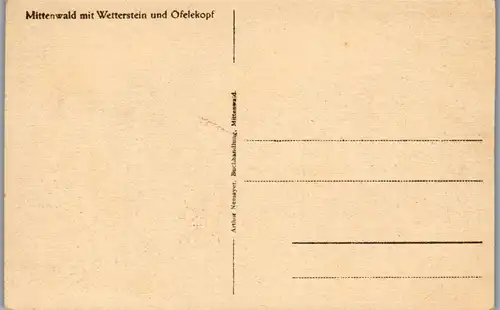 38839 - Deutschland - Mittenwald mit Wetterstein und Öfelekopf - nicht gelaufen