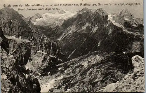 38849 - Deutschland - Blick v. Meilerhütte auf Hochwanner , Plattspitze , Schneefernerkopf , Hochblassen , Alpspitze