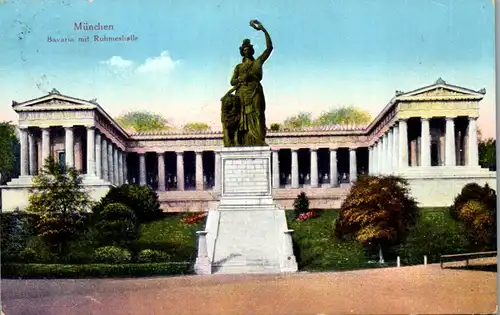 38874 - Deutschland - München , Bavaria mit Ruhmeshalle - gelaufen 1929