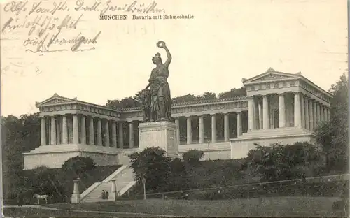 38876 - Deutschland - München , Bavaria mit Ruhmeshalle - gelaufen 1915