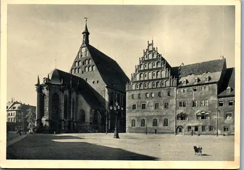 38885 - Deutschland - Freiberg in Sachsen , Untermarkt mit Dom und Thümerei , Feldpost - gelaufen 1940