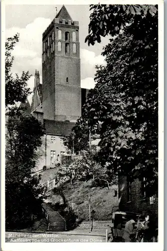 38923 - Deutschland - Marienwerder , Kaffeetreppe u. Glockenturm des Doms - nicht gelaufen