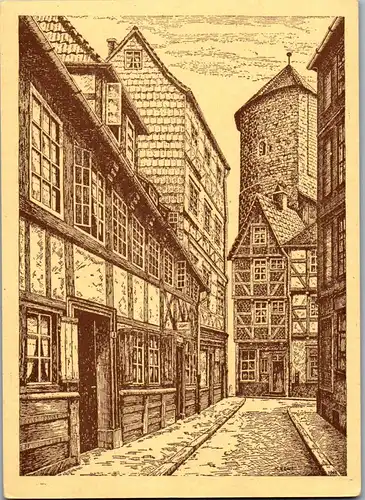 38927 - Künstlerkarte - Hannover , Klostergang , Beginenturm , Ratskloster , Karl Ebert 1943 - nicht gelaufen