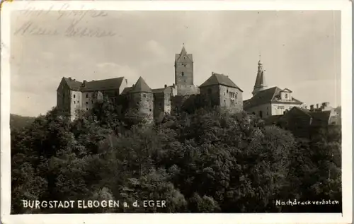 38938 - Tschechien - Elbogen a. d. Eger , Burgstadt , Burg - gelaufen 1941