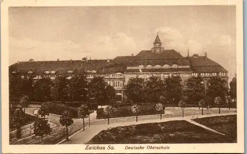 38942 - Deutschland - Zwickau , Deutsche Oberschule - nicht gelaufen 1927