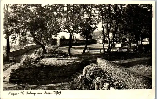 38952 - Deutschland - Siegen , Anlage am oberen Schloß - gelaufen 1942