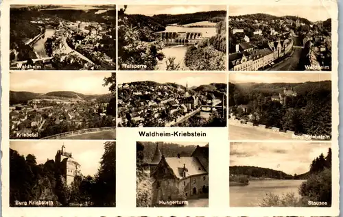 38963 - Deutschland - Waldheim Kriebstein , Waldheim , Talsperre , Kriebetal , Hungerturm - gelaufen