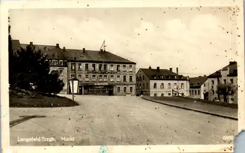 38991 - Deutschland - Lengefeld , Erzgebirge , Markt - gelaufen 1955