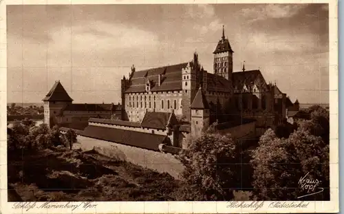 39004 - Deutschland - Westpreussen , Schloss Marienburg , Hochschloss , Südostecke - nicht gelaufen