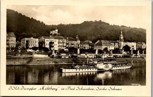39025 - Deutschland - Bad Schandau , Dampfer Mühlberg - gelaufen 1956