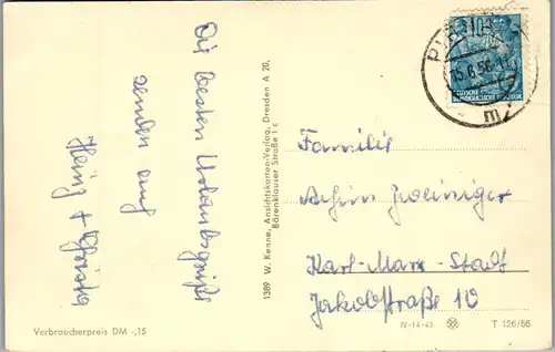 39025 - Deutschland - Bad Schandau , Dampfer Mühlberg - gelaufen 1956