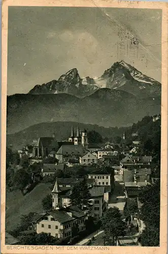 39027 - Deutschland - Berchtesgaden mit dem Watzmann - gelaufen 1928