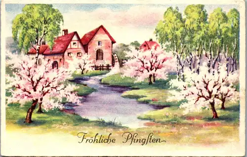 39033 - Pfingsten - Fröhliche Pfingsten - gelaufen 1940