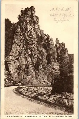 39037 - Deutschland - Nonnenfels u. Feufelsmauer im Tale der schwarzen Pockau - gelaufen 1928