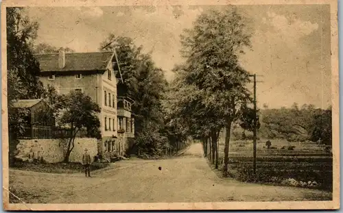 39040 - Deutschland - Niederstriegis , Schweizerhaus , Karte l. beschädigt - gelaufen 1925