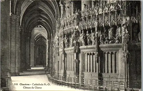 39054 - Frankreich - Chartres , Cathedrale , Cloture du Choeur - nicht gelaufen