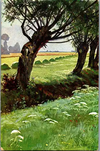 39063 - Künstlerkarte - Landschaft - nicht gelaufen